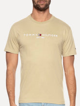 Camiseta Tommy Hilfiger Masculina Light Core Logo Tee Cáqui Médio