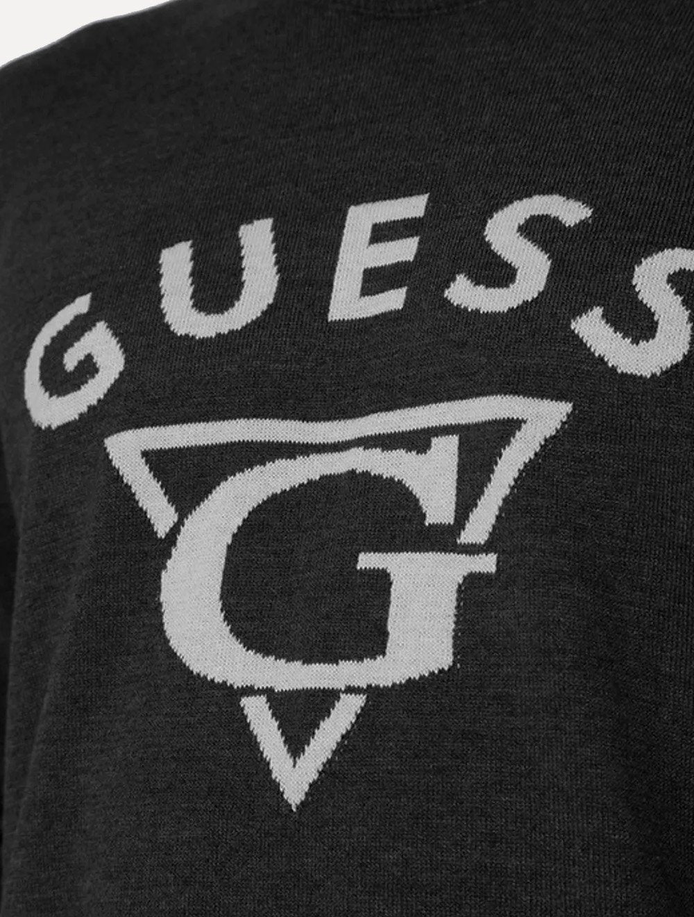 Blusa Guess Masculina Tricot Pullover Triangulo Preta