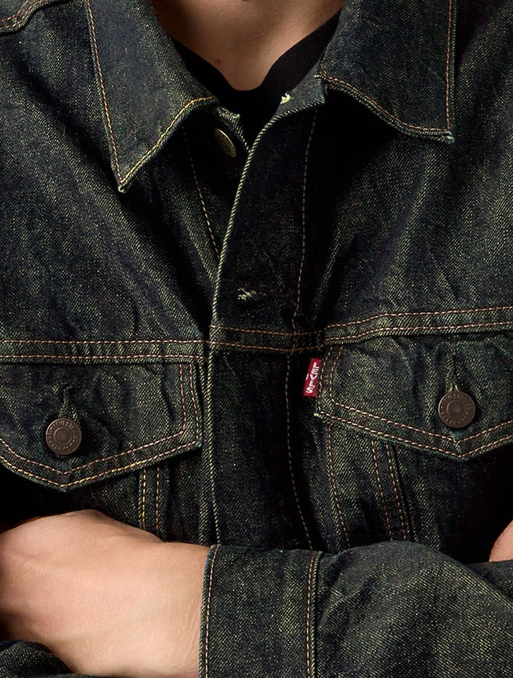 Jaqueta Levis Jeans Masculina Trucker Relaxed Verde