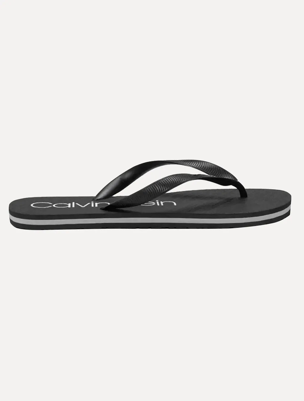 Chinelo Calvin Klein Swimwear Silk Basic Logo Preto