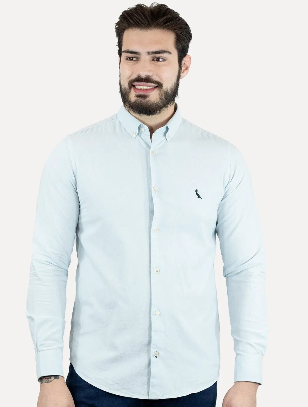 Camisa Reserva Masculina Oxford Sport Color Azul Claro