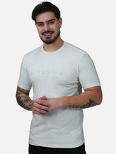 Camiseta King & Joe Masculina Premium Cotton Flex Estampada Off White