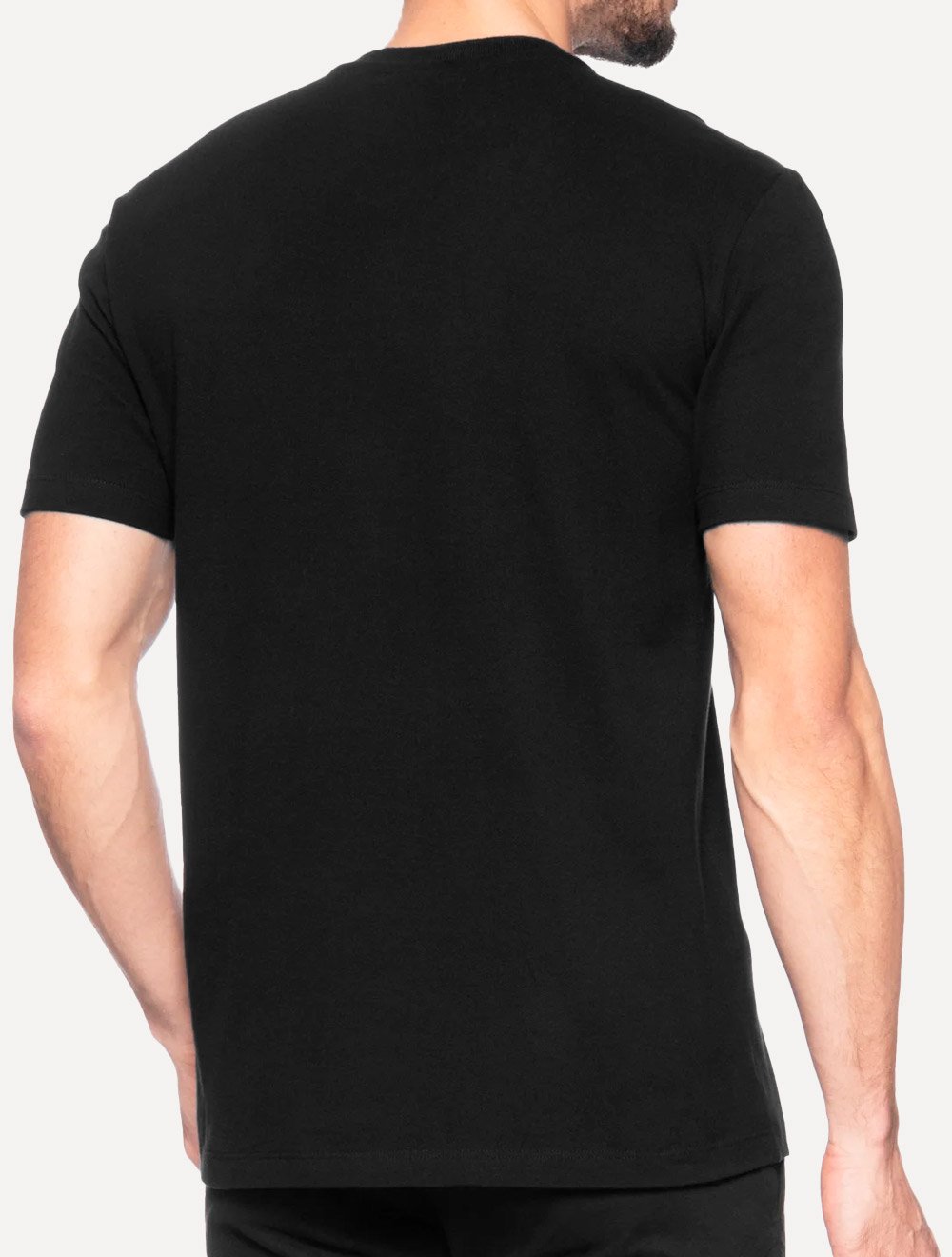 Camiseta Calvin Klein Masculina Piquet Rubber Patch Mono Logo Preta