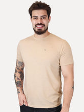 Camiseta Calvin Klein Jeans Masculina Botonê Caqui Médio