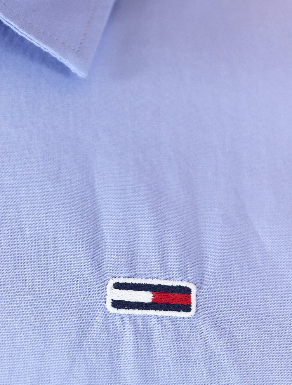Camisa Tommy Jeans Masculina Regular Entry Poplin Azul Celeste