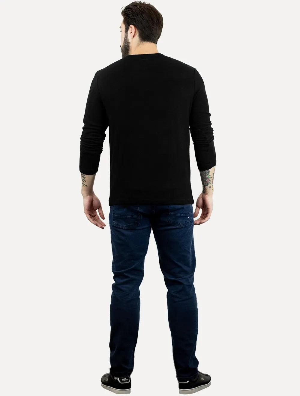 Camiseta Osklen Masculina Manga Longa Touch Preta