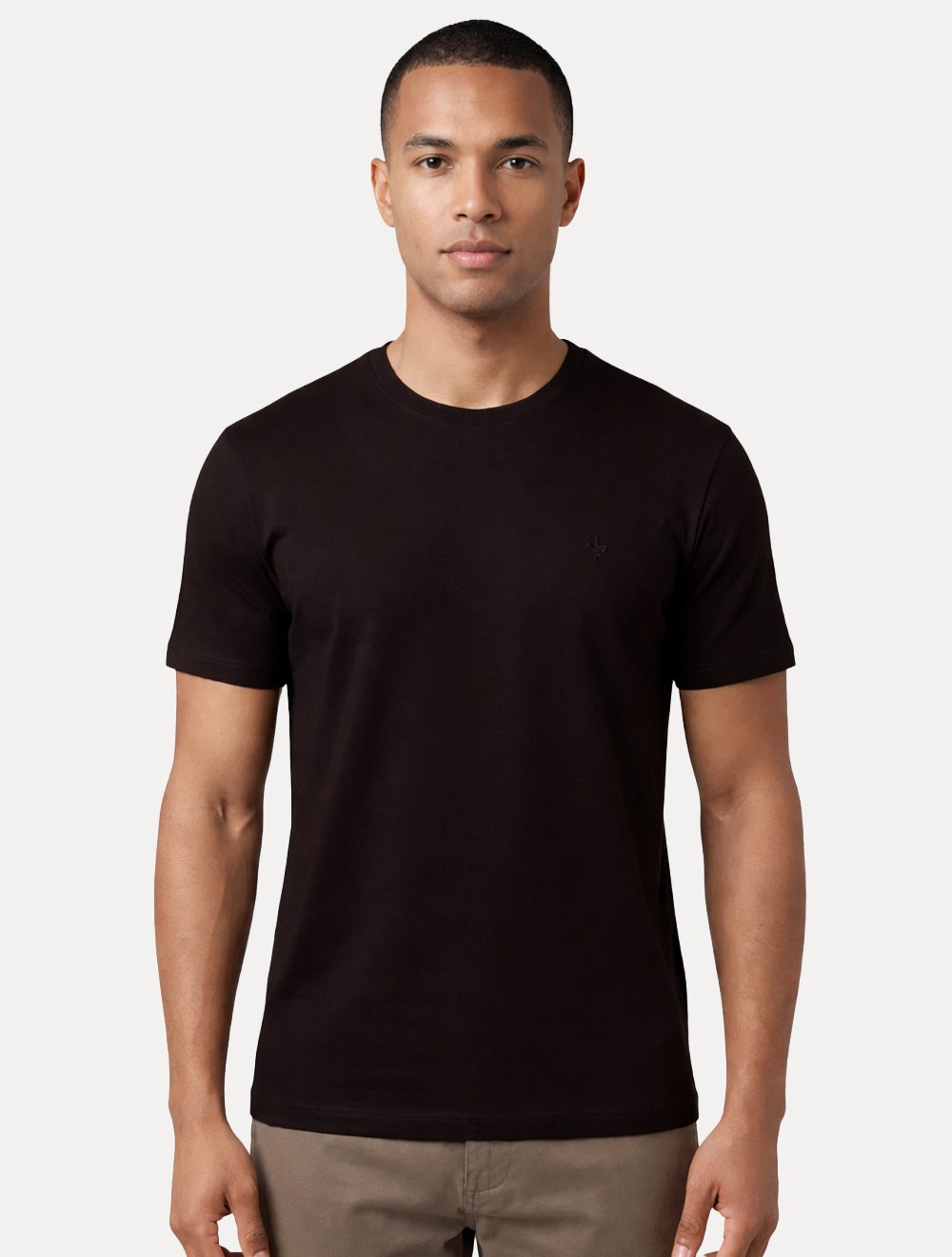 Camiseta Dudalina Regular Piquet Gola Retilinea Marrom Escuro