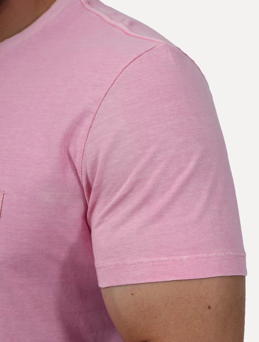 Camiseta Ellus Masculina Cotton Washed Origin. Classic Rosa Claro