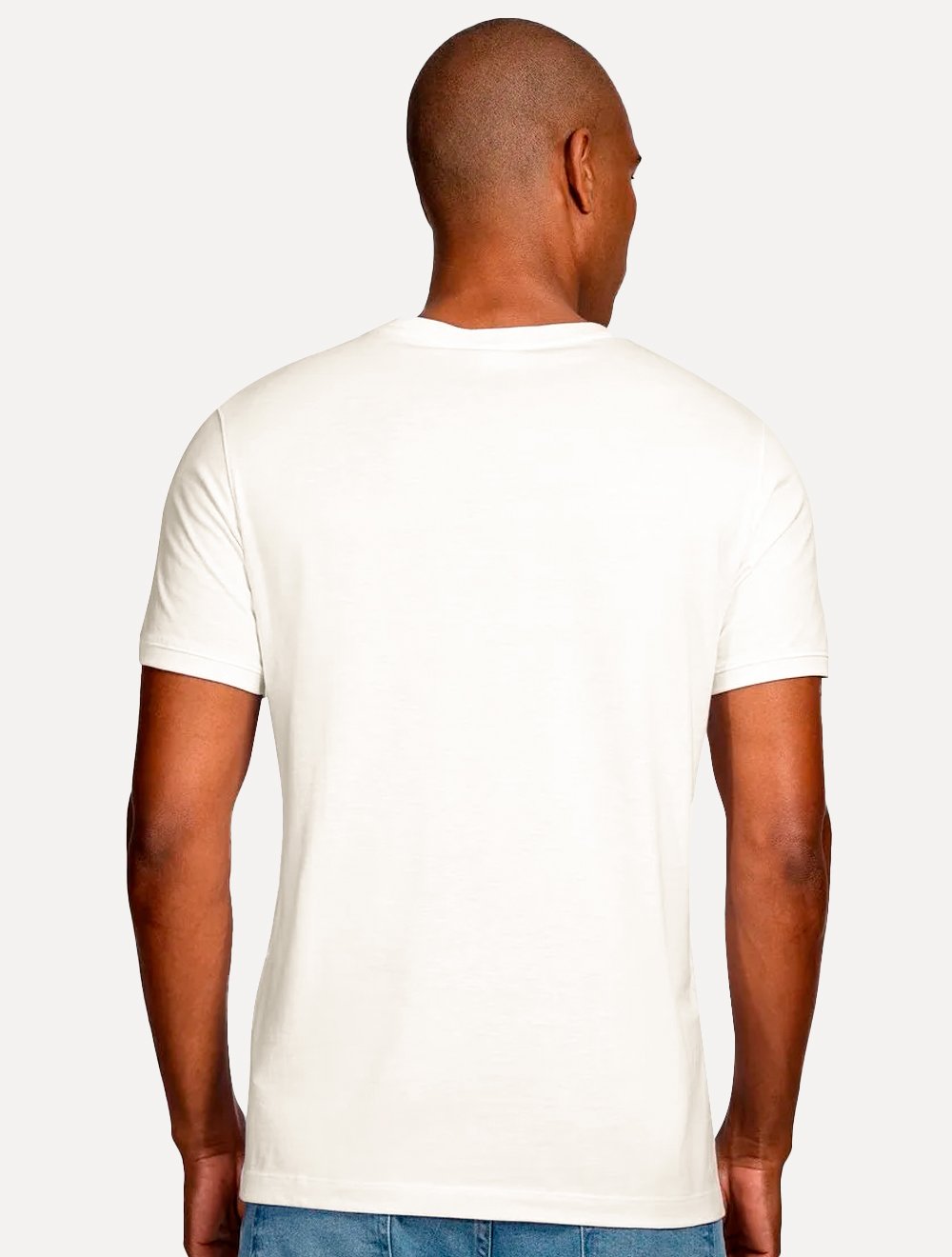 Camiseta Aramis Masculina Basic 3D Rubber Logo Off-White