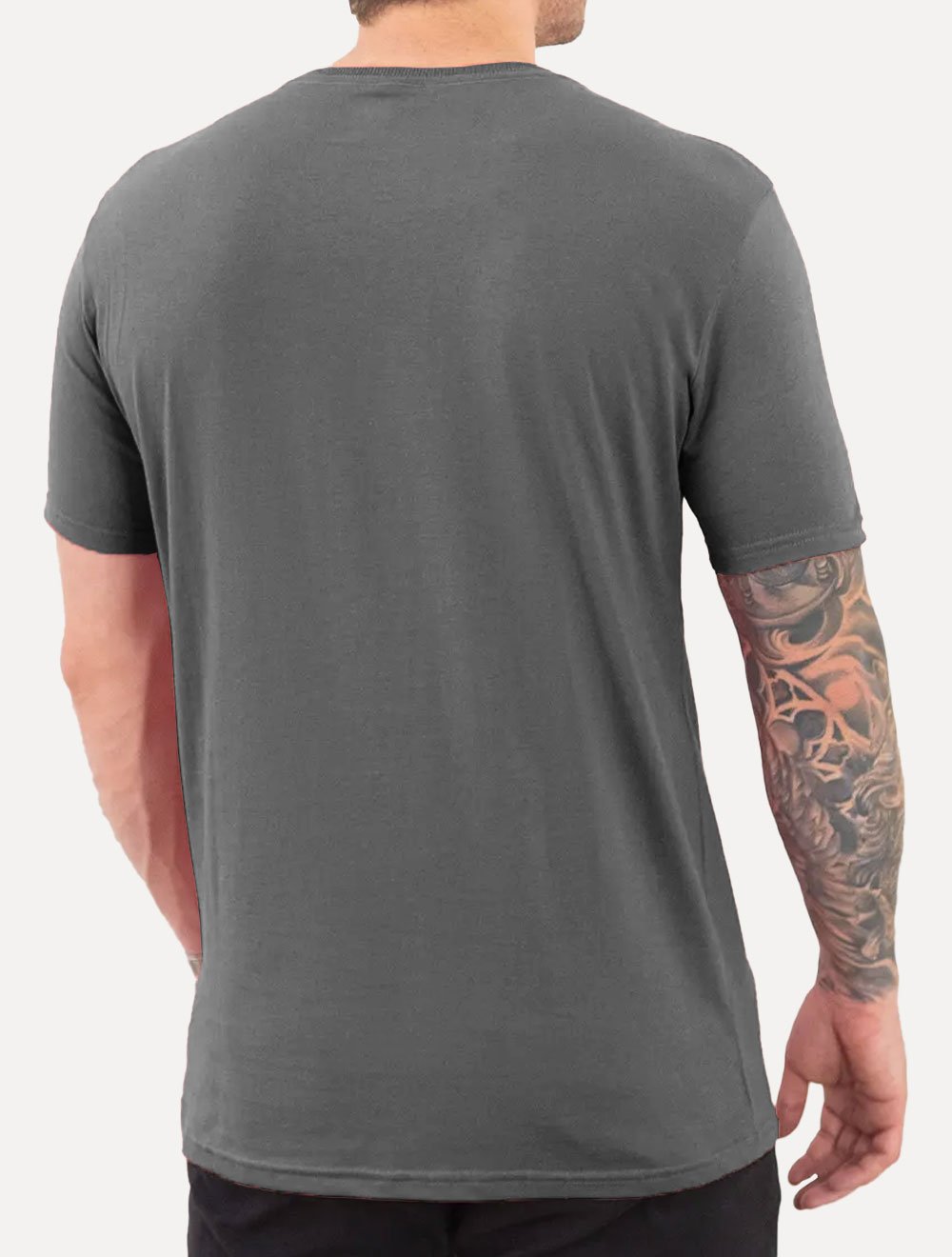 Camiseta King & Joe Masculina Slim Basic Light Small Logo Chumbo
