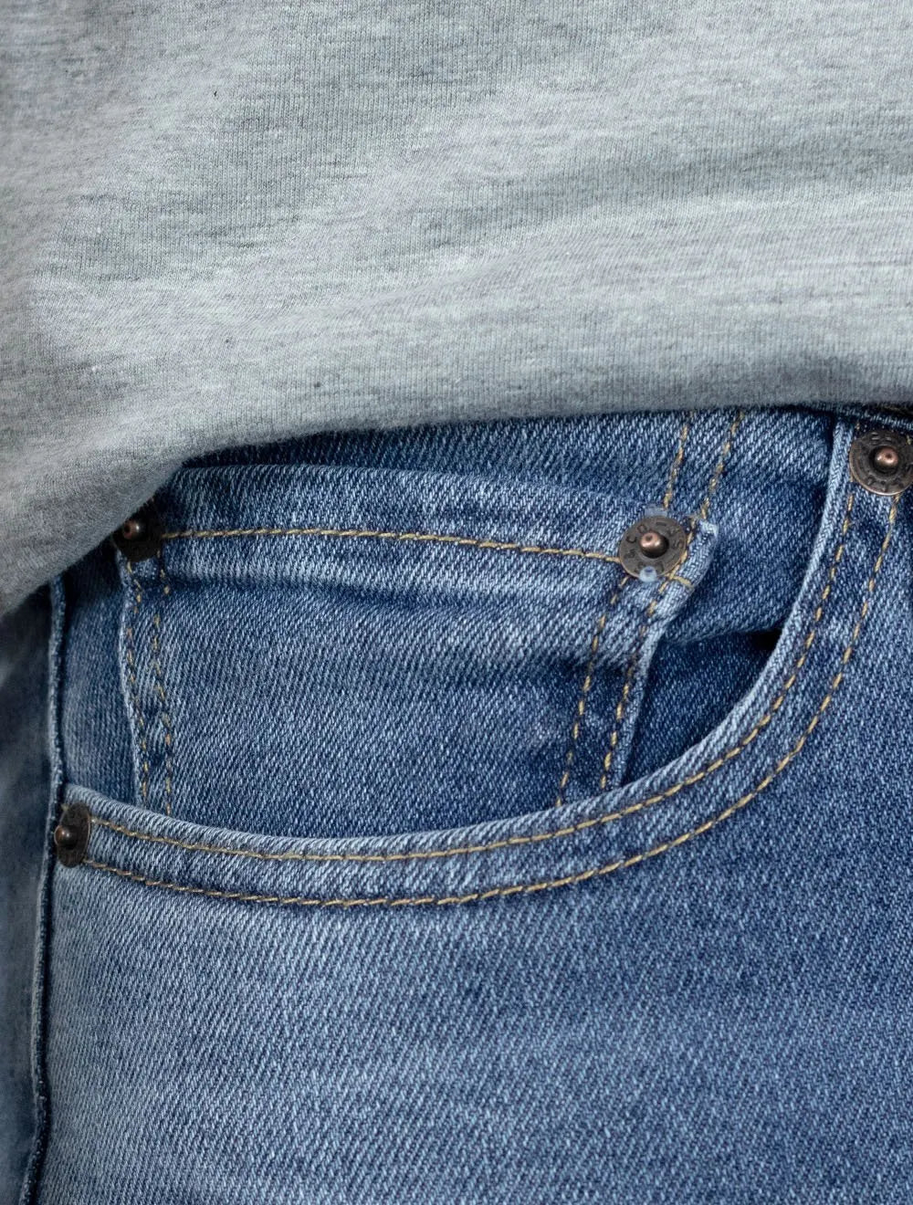 Calça Levis Jeans Masculina 510 Skinny Washed Azul Médio