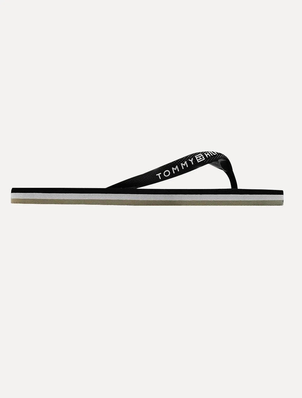 Chinelo Tommy Hilfiger Masculino Rubber Texture Strip Simon 34R Preto/Cinza
