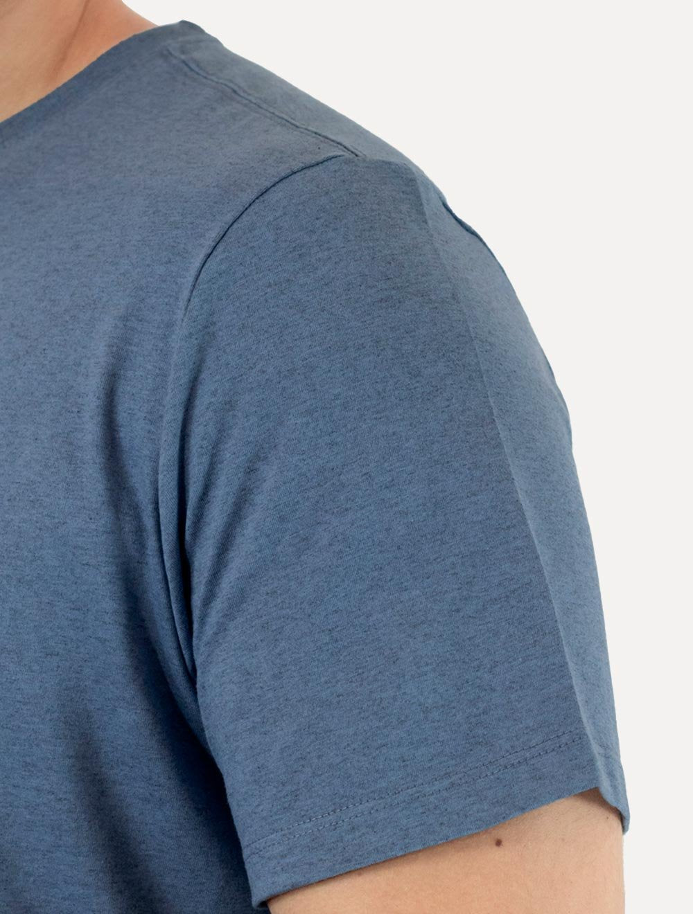 Camiseta Dudalina Masculina Melange Color Azul Médio