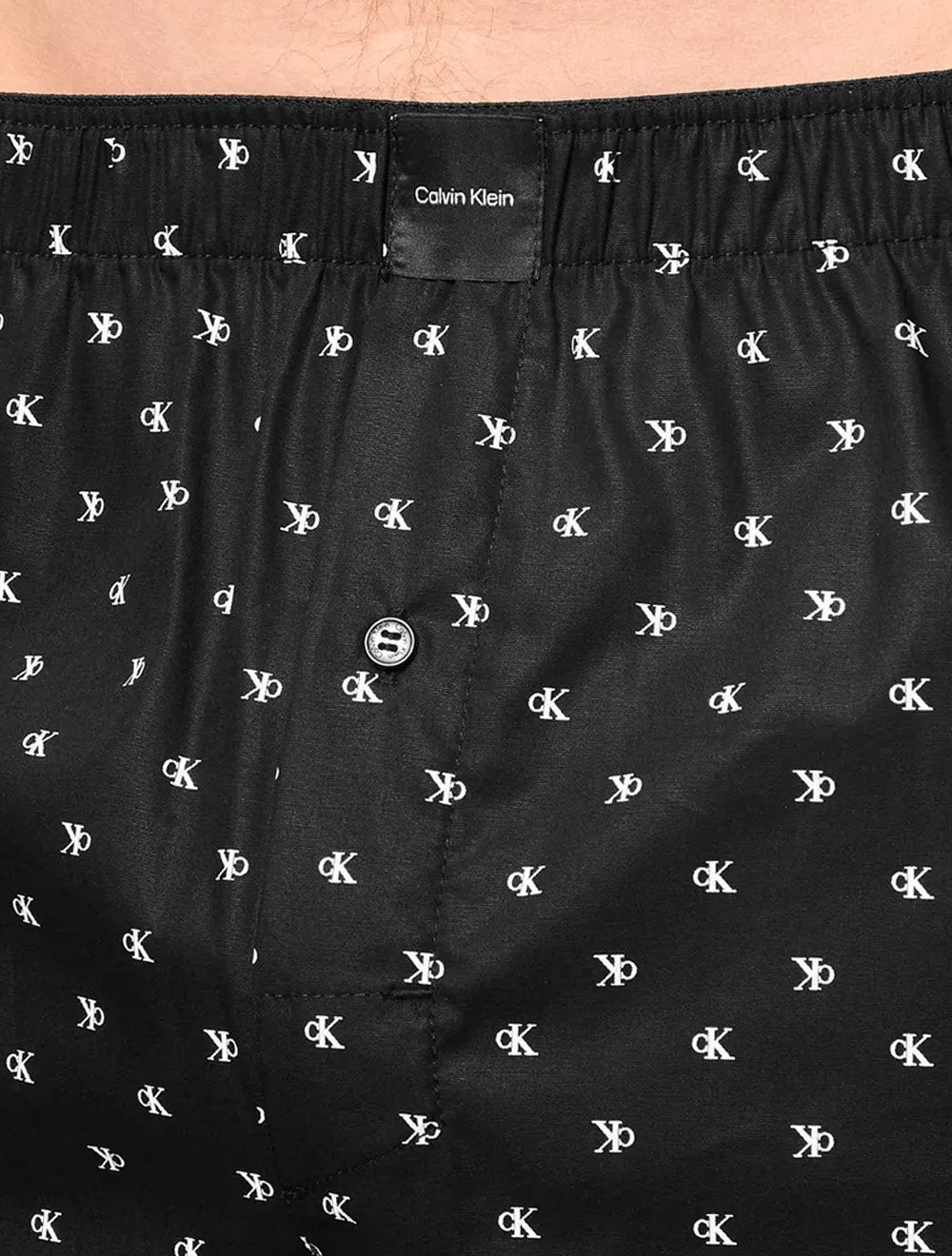 Cueca Calvin Klein Samba Canção Modern Print Diamond Logo Preta