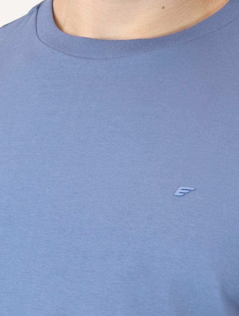 Camiseta Ellus Masculina Cotton Fine Easa Duocolor Azul Médio