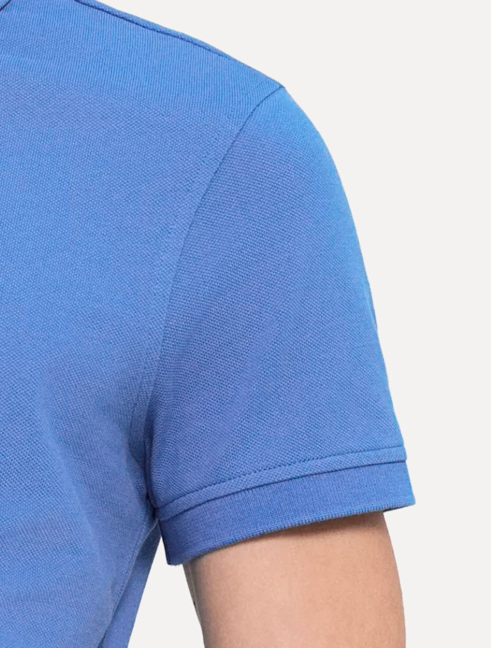 Polo Tommy Hilfiger Masculina Slim Piquet 1985 Azul
