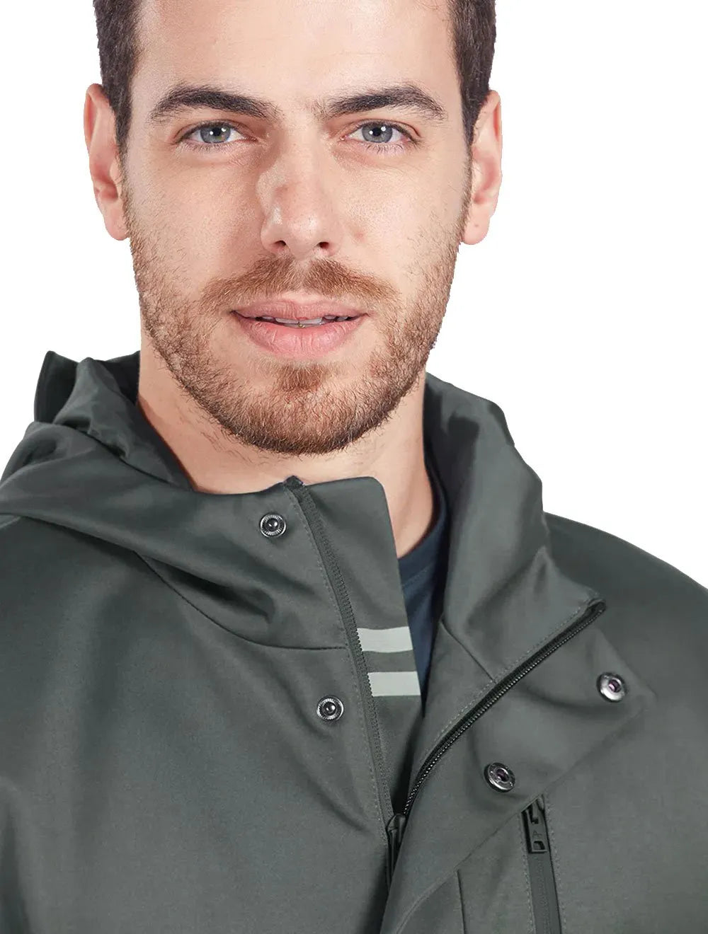 Jaqueta Aramis Masculina Nylon Hoodie Liquid Repeller Chumbo