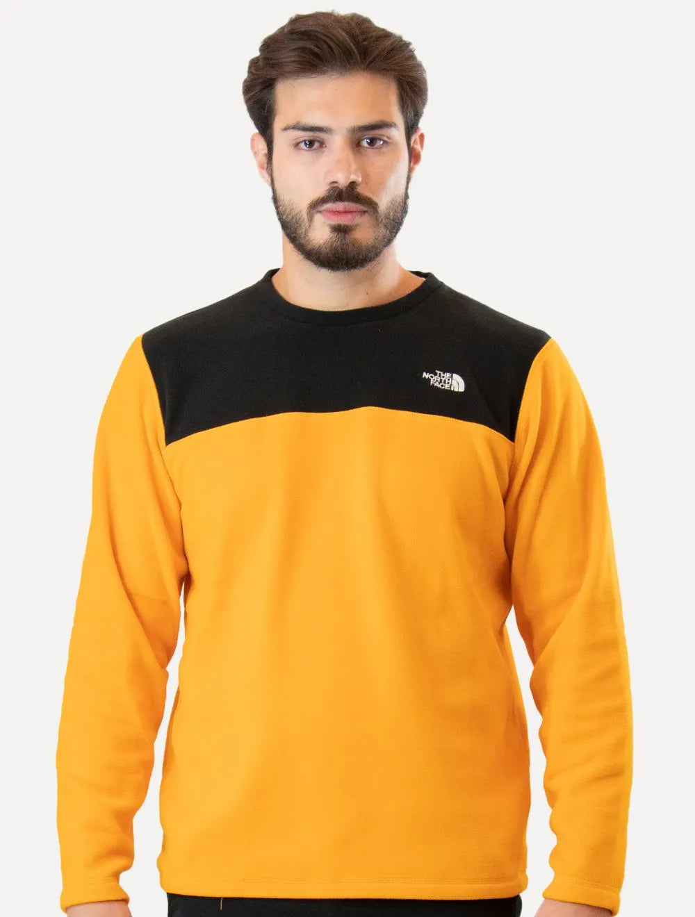 Blusa The North Face Masculina Fleece TKA 100 Glacier Crew Amarela