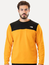 Blusa The North Face Masculina Fleece TKA 100 Glacier Crew Amarela