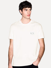 Camiseta Armani Exchange Masculina Regular Fit Cotton Patch AX Off White