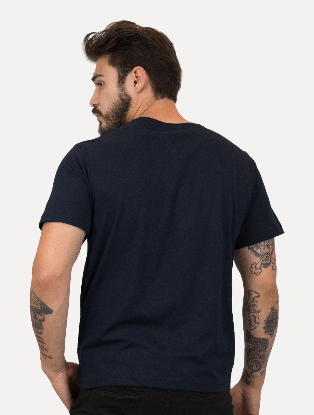 Camiseta Dudalina Masculina Ultrasoft Cotton Logo Azul Marinho