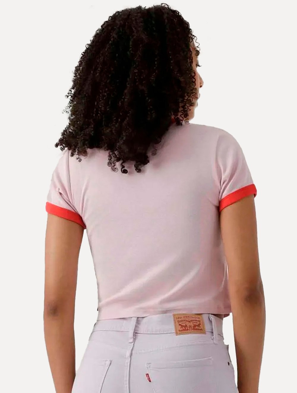 Camiseta Levis Feminina Flowers Ranger Rosa Claro