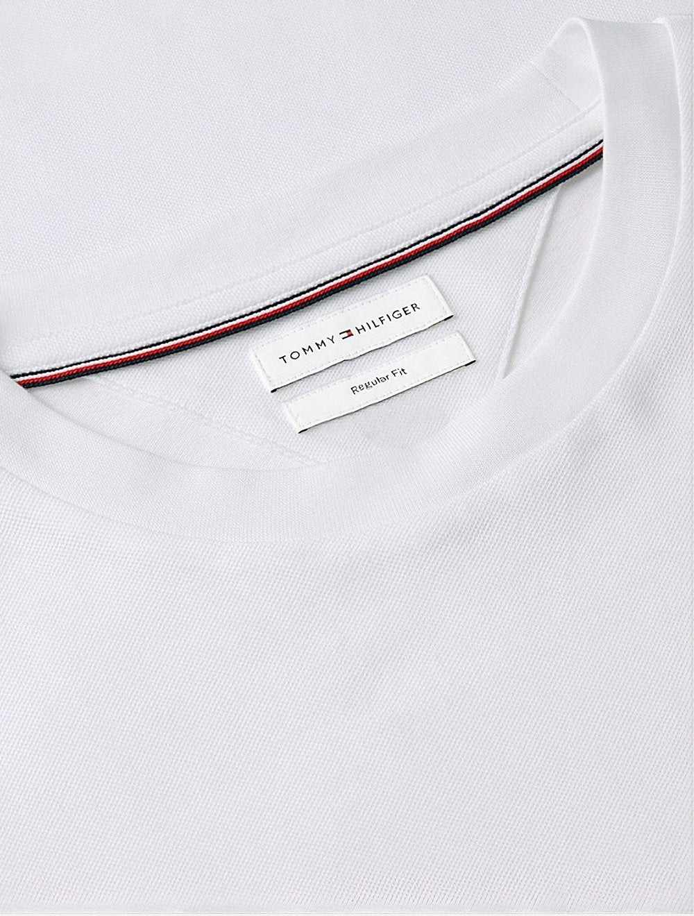 Camiseta Tommy Hilfiger Masculina Regular Piquet Pocket Branca
