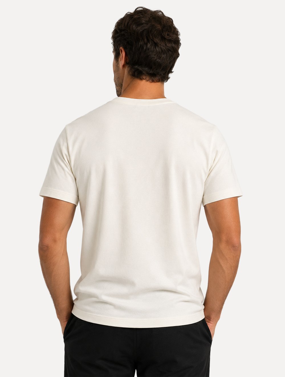 Camiseta John John Masculina Regular Fit Basic Uno Lisa Off White