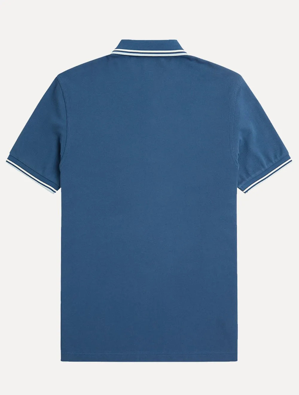 Polo Fred Perry Masculina Piquet Regular White Blue Twin Tipped Azul