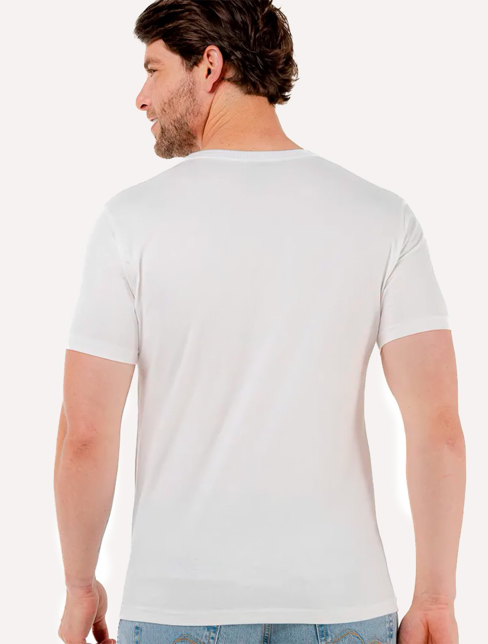 Camiseta King & Joe Masculina Slim Color Sound Off-White