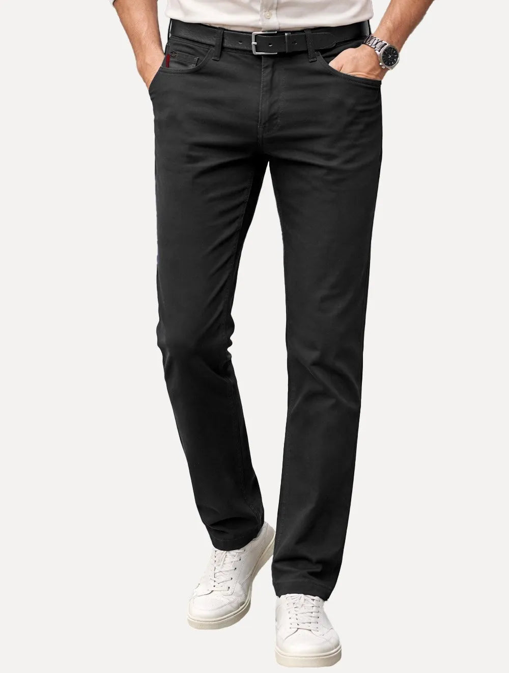 Calça Ellus Masculina Sarja Slim Color Twill Power Preta