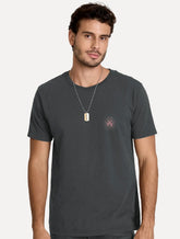 Camiseta John John Masculina Regular Fit Brand Circle Cinza Médio