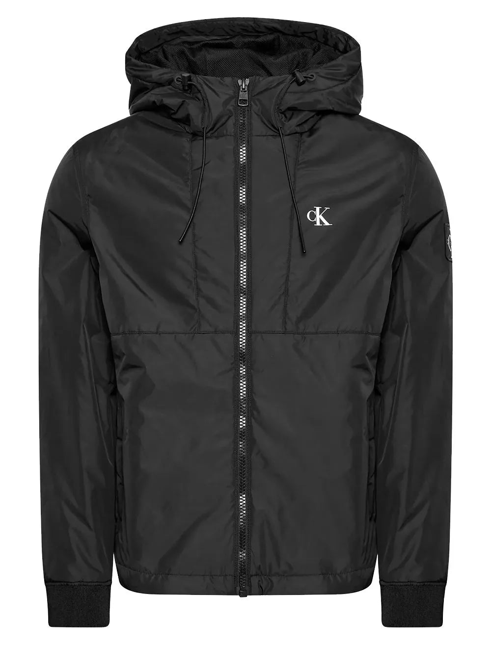 Jaqueta Calvin Klein Jeans Masculina Reciclada Chest Logo Preta