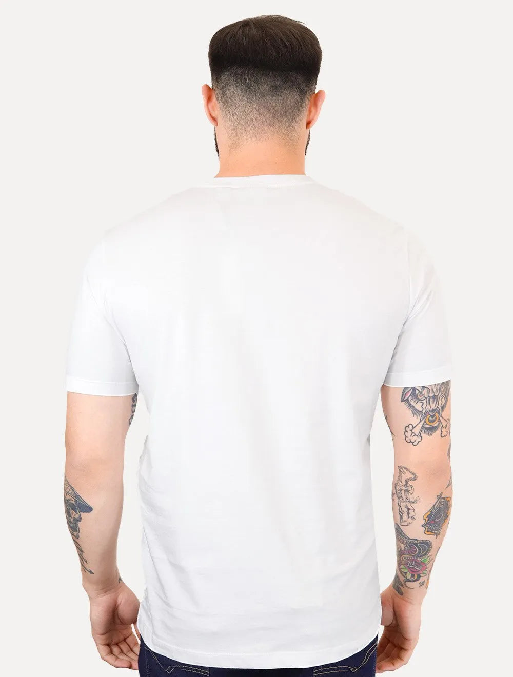 Camiseta Calvin Klein Masculina Line Rubber Logo Branca