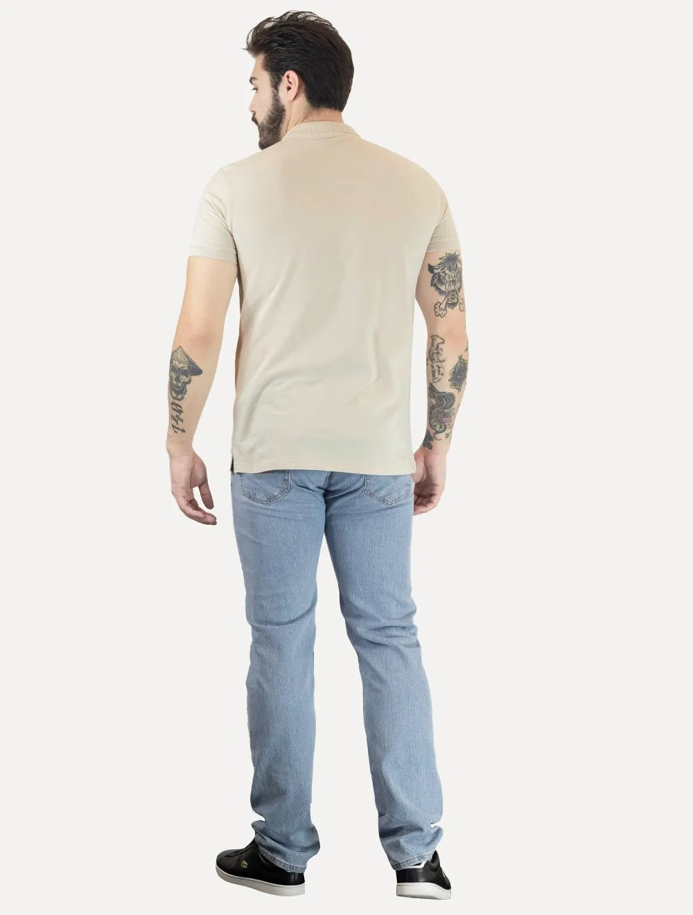 Polo Dudalina Piquet Essentials Cotton Básica Modal Cáqui Claro