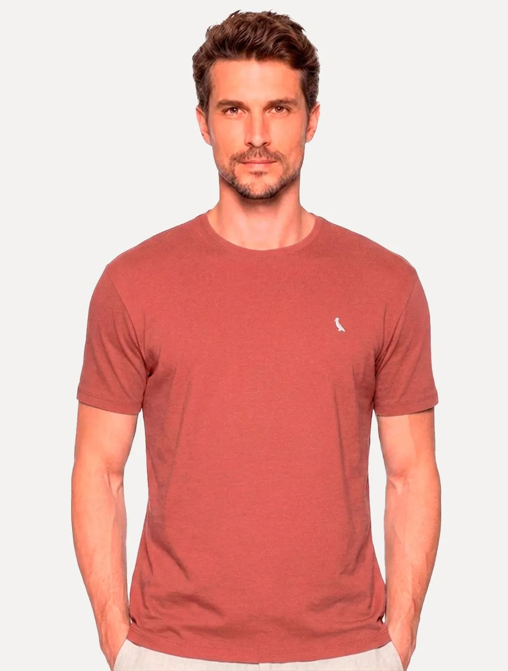 Camiseta Reserva Masculina Basic White Woodpecker Stoned Vermelha