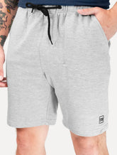 Bermuda King & Joe Masculina Moletom Comfort Logo Rubber Cinza Mescla