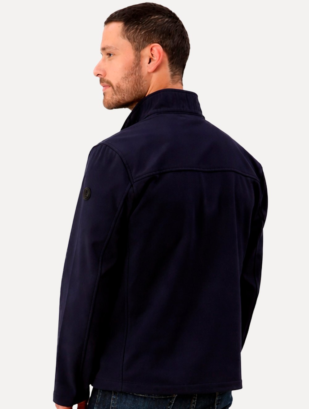 Jaqueta Calvin Klein Masculina Basic FullZiper Aquaguard Azul Marinho