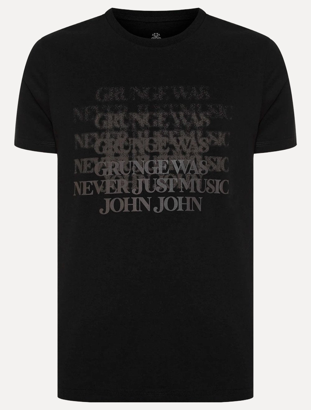 Camiseta John John Masculina Slim Fit Grunge Preto