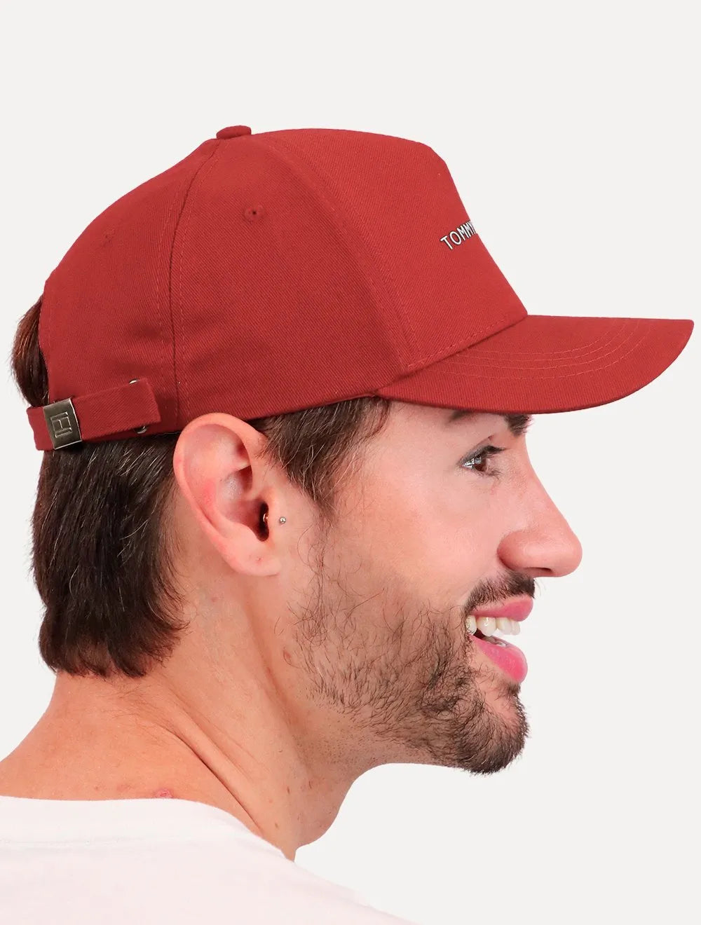 Boné Tommy Hilfiger Uptown Cap White Vermelho