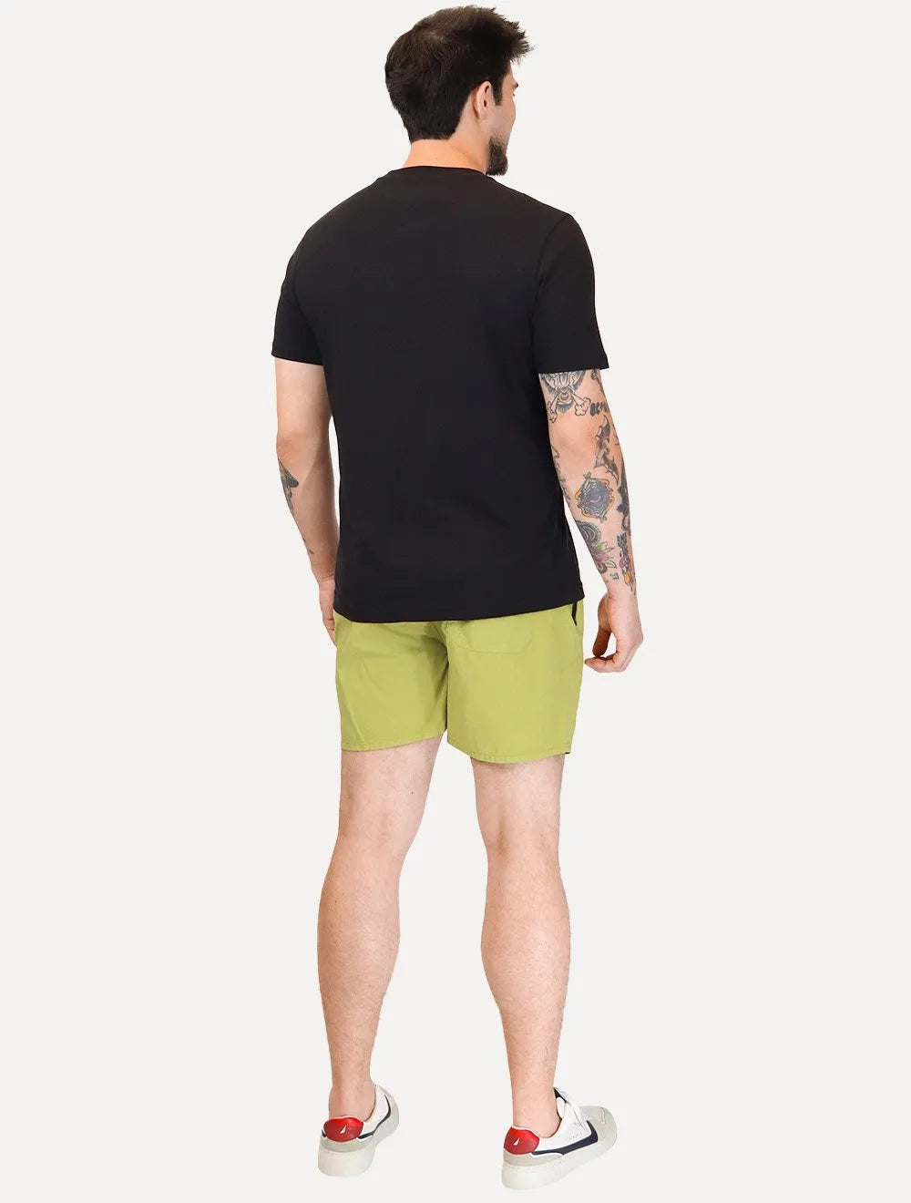 Short Calvin Klein Masculino Jeans Color Cós Elástico Silk Lateral Verde