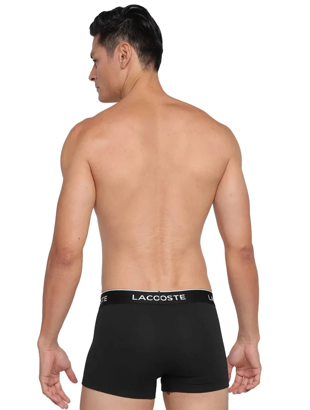 Cueca Lacoste Trunk Boxer Lettered Waist Preta 1UN