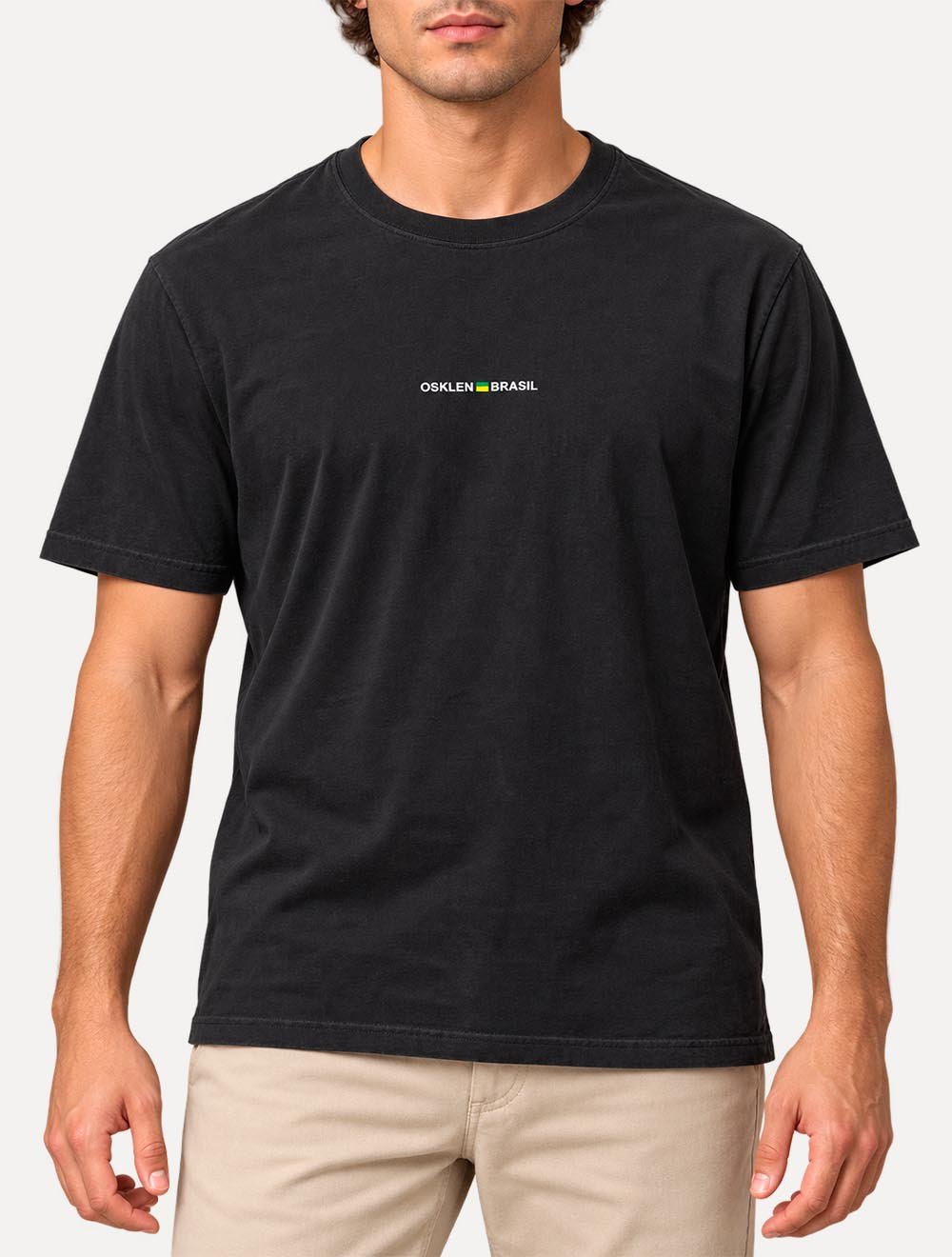 Camiseta Osklen Masculina Regular Vintage Brasil Preta