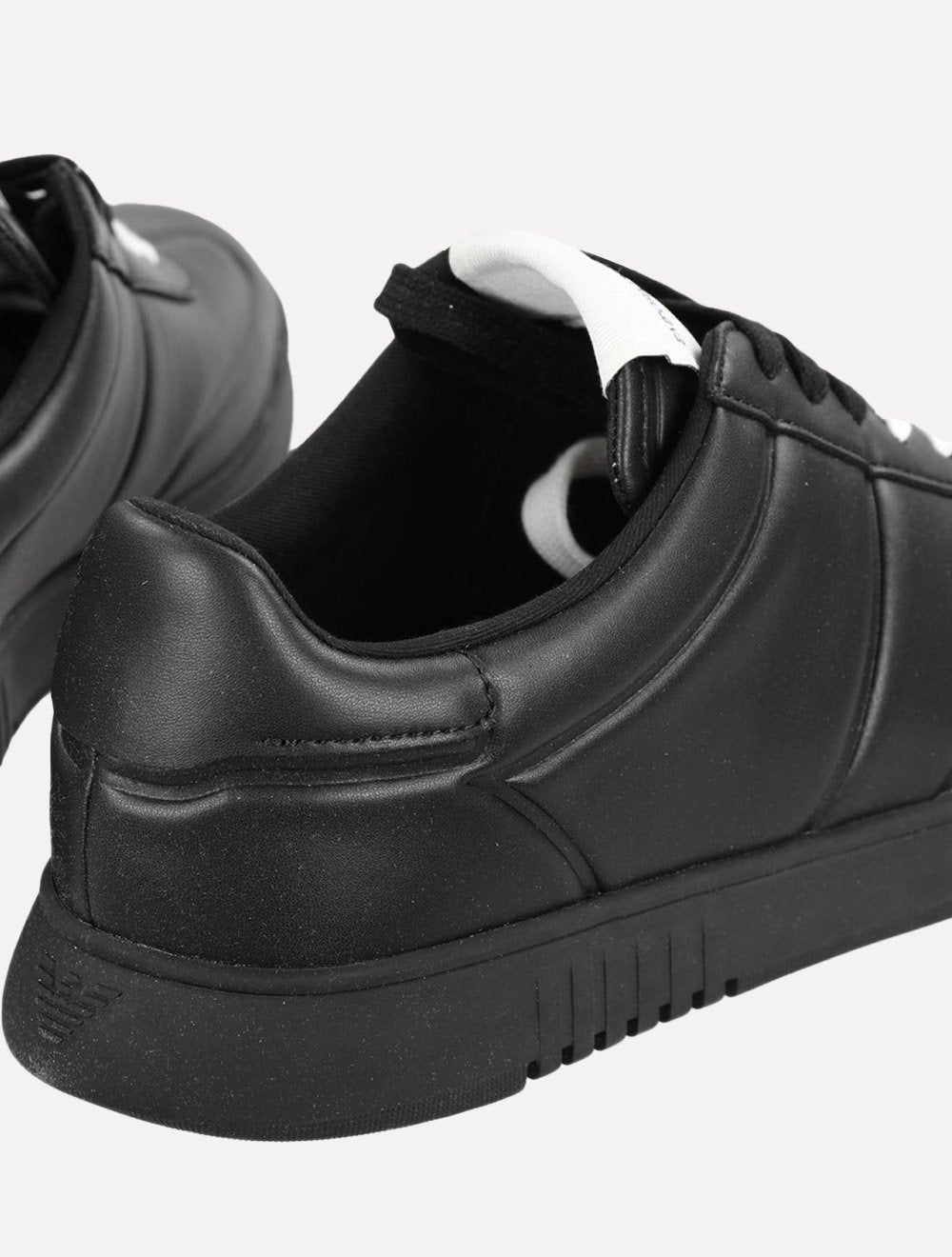 Tênis Empório Armani Masculino Couro Liso Preto