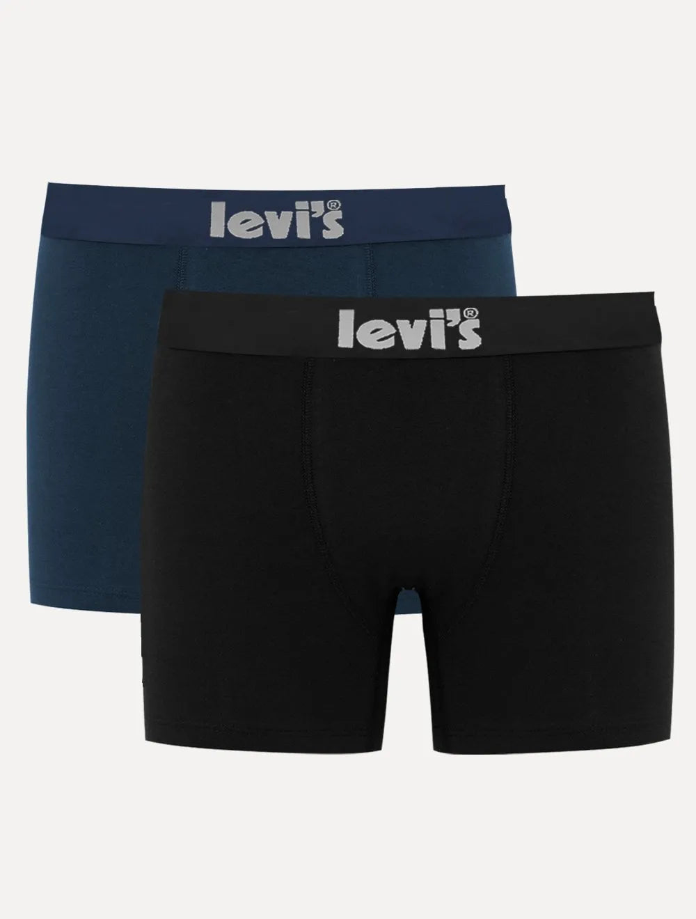 Cuecas Levis Boxer Brief Poster Azul Marinho Preta Pack 2UN