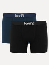 Cuecas Levis Boxer Brief Poster Azul Marinho Preta Pack 2UN