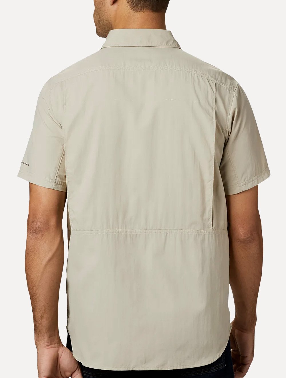 Camisa Columbia Masculina Manga Curta Silver Ridge Pockets Cáqui Claro