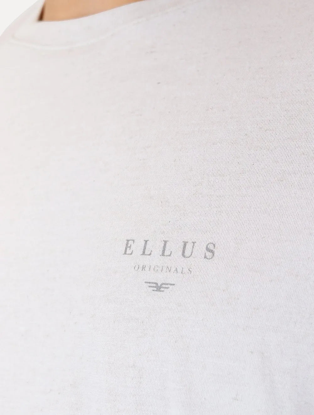 Camiseta Ellus Masculina Linen Slim Originals Duplic Areia Mescla