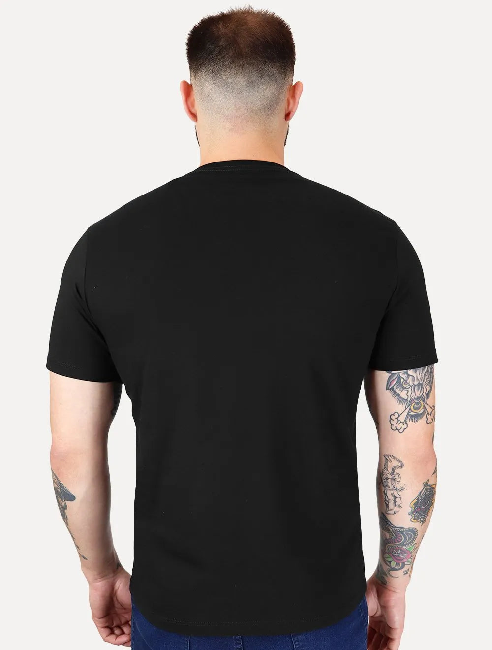 Camiseta Guess Masculina Logo Inc Question Preta