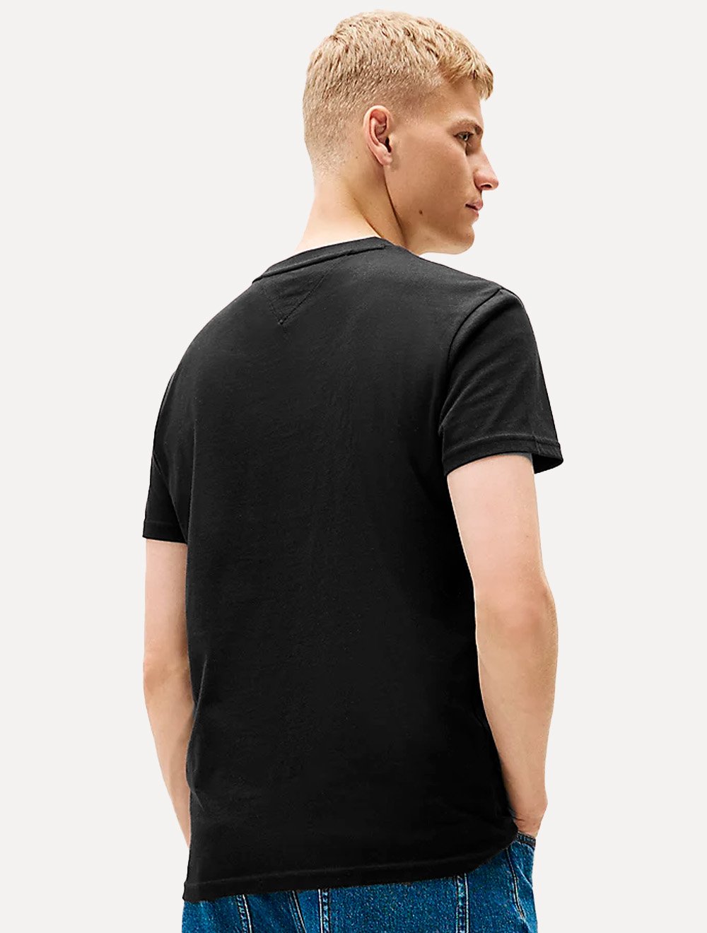 Camiseta Tommy Hilfiger Masculina Regular Big Flag Preta